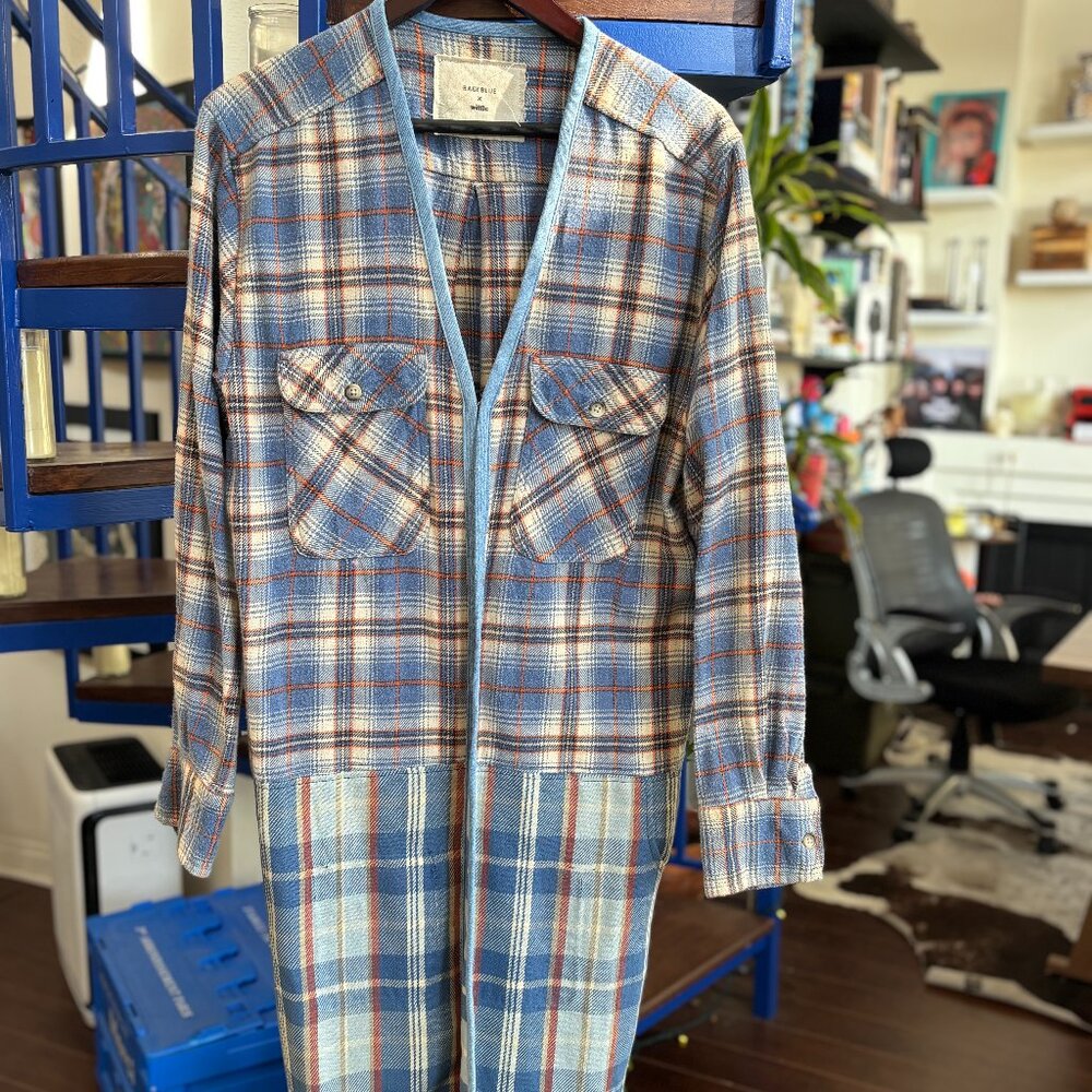 Rageblue x Wiffle Japan Plaid Longline Coat Size L